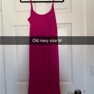 Old Navy Fuchsia Spaghetti Strap midi Dress